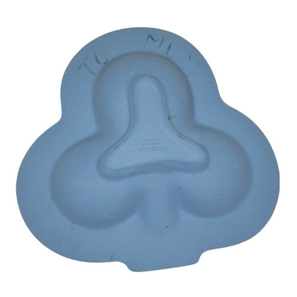 Vintage Wedgwood Blue Jasperware Made in England Clover Ashtray Trinket Pin Dish - Picture 3 of 5